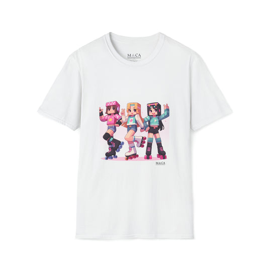 MineCraft RollerSkate Girls Unisex Softstyle T-Shirt